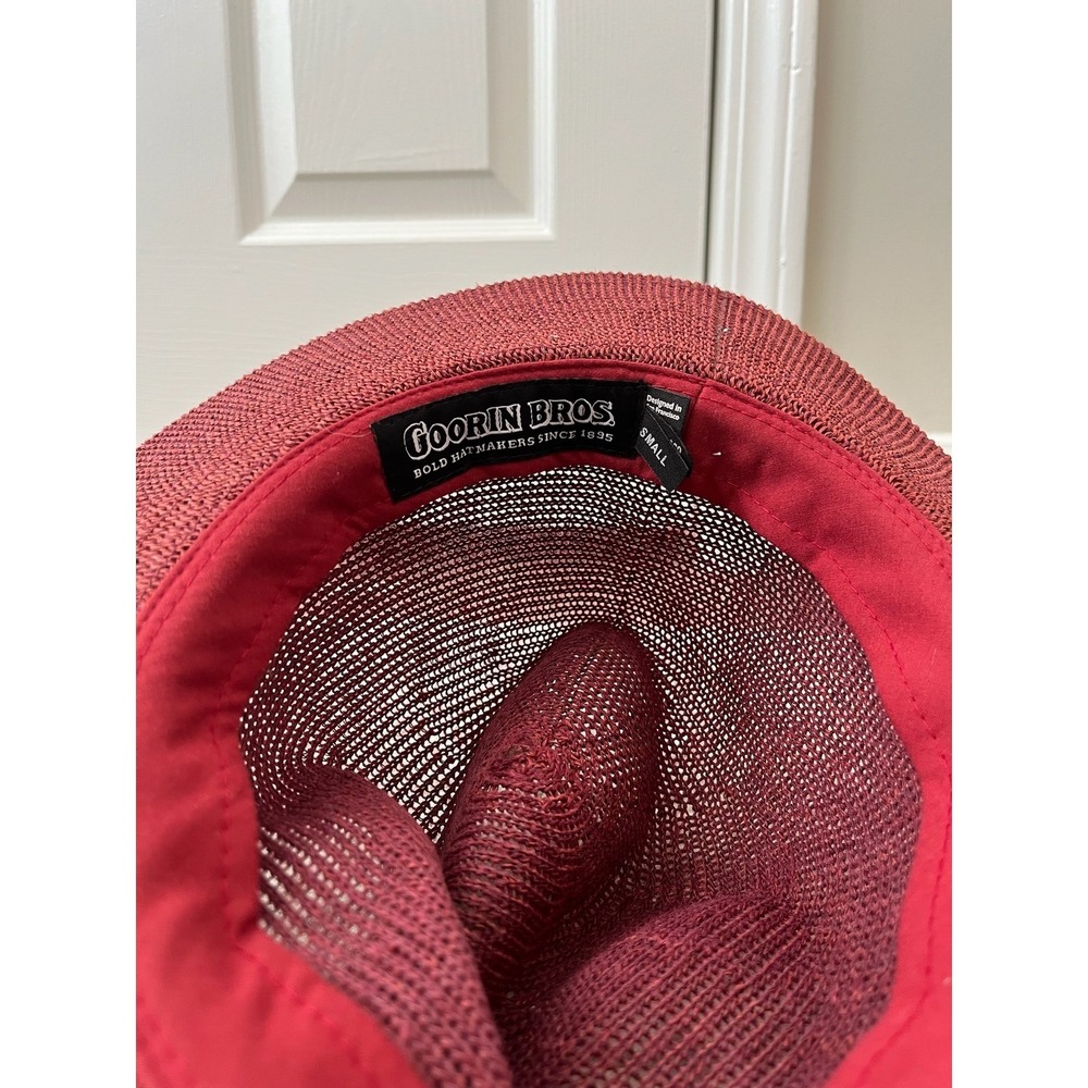 Goorin Bros Bold Hatmakers Fatima Fedora Hat Burgundy with Black Band Size Small - Picture 5 of 5
